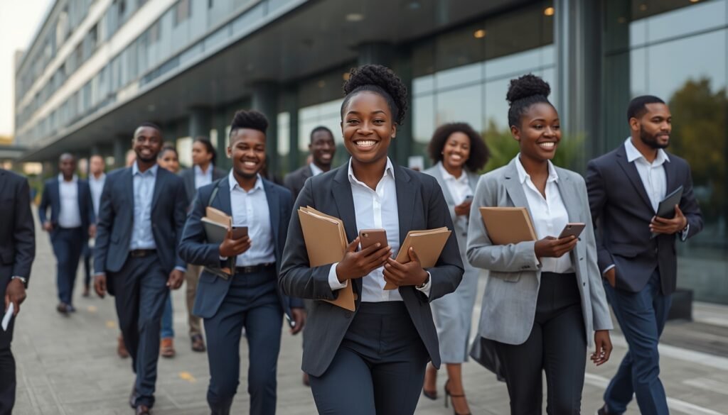 lucid-origin_A_diverse_group_of_young_African_university_graduates_in_professional_business_a-0